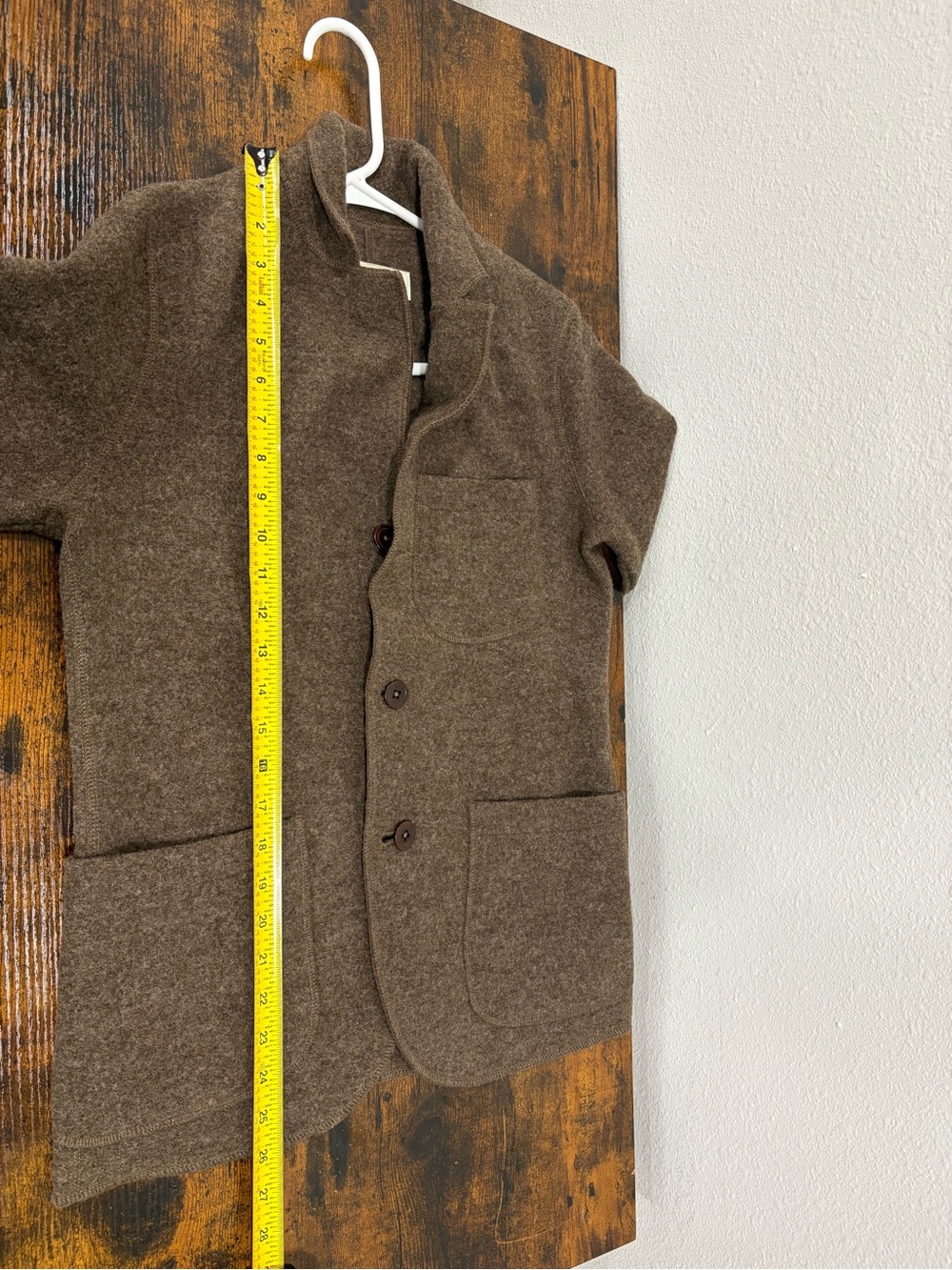 Buck Mason Women’s XXS Marled Maple Felted Wool Chore Coat Brown $268 - Picture 5 of 13
